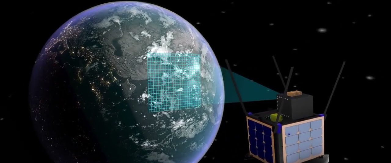 Earth with a satellite, from the Coactive extraction video